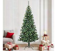 vidaXL Árbol de Navidad Artificial Preiluminado Verde 210 cm