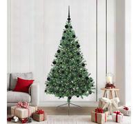 vidaXL Árbol de Navidad Artificial Preiluminado Verde 210 cm PVC