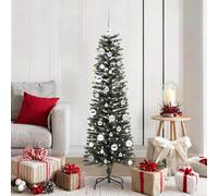 vidaXL Árbol de Navidad artificial 150 cm Verde PVC, plástico y acero con luces LED
