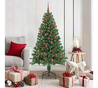 vidaXL Árbol de Navidad artificial Verde 150 cm PVC y Acero y Plástico