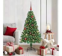 vidaXL Árbol de Navidad artificial Verde 150 cm PVC y Acero y Plástico