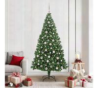 vidaXL Árbol de Navidad artificial Verde 210 cm PVC y Acero y Plástico