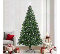 vidaXL Árbol de Navidad artificial Verde 240 cm PVC y Acero y Plástico