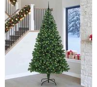 vidaXL Árbol de Navidad artificial Verde 240 cm PVC y Acero y Plástico