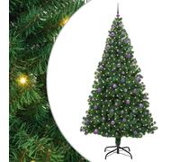 vidaXL Árbol de Navidad artificial Verde 240 cm PVC y Acero y Plástico Lila