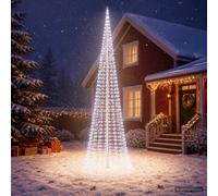 vidaXL Árbol de Navidad con luces, estacas y mástil 500 cm 1534 LED