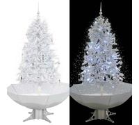 vidaXL Árbol de Navidad con nieve con base en paraguas blanco 170 cm