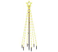 vidaXL Árbol de Navidad con Pincho 108 LED Estaca Luces Decoración Adorno Cascada para Celebración Diversión Festival en Familia Blanco Cálido