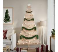 vidaXL Árbol de Navidad de madera de adorno madera maciza pino 180 cm