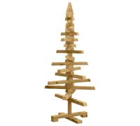 vidaXL Árbol de Navidad de Madera Marrón 90 cm Madera Maciza de Pino, Sala, Pieza Moderna para hogar en Fiestas, árbol navideño de Madera Personalizado, decoración Creativa rústica
