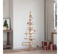 vidaXL Árbol de Navidad de Madera para decoración 150 cm Madera Maciza de Pino