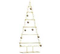 vidaXL Árbol de Navidad de Metal con Soporte Dorado 148 cm, Árbol de Navidad Moderno, decoración Minimalista, Adorno Festivo, Escultura Chic para tu Sala
