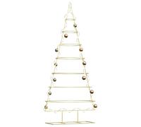 vidaXL Árbol de Navidad de Metal con Soporte Dorado 209 cm