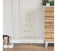 vidaXL Árbol de Navidad de metal Dorado 90 cm