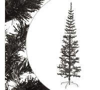 vidaXL Árbol de Navidad Delgado Negro 180 cm
