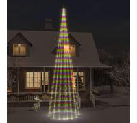 vidaXL Árbol de Navidad en asta de bandera 1134 LED de colores 800 cm