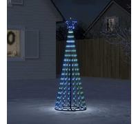 vidaXL Árbol de Navidad LED 275 LEDs azul 180 cm