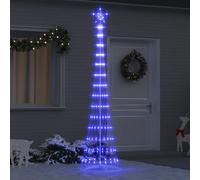 vidaXL Árbol de Navidad LED Azul 250 cm Metal