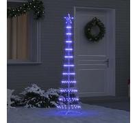 vidaXL Árbol de Navidad LED Azul 51 x 51 x 190 cm Metal