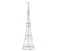 vidaXL Árbol de Navidad LED con 290 LED Multicolor 250 cm Metal, Sala Moderna, Luces navideñas Resistentes, Luces de Cuerda Festivas, decoración y Ambiente Especial