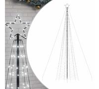 vidaXL Árbol de Navidad LED con estacas 1534 Leds Blanco frío 500 cm