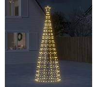 vidaXL Árbol de Navidad LED con estacas 570 LEDs blanco cálido 300 cm