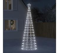 vidaXL Árbol de Navidad LED con estacas 570 LEDs blanco frío 300 cm