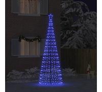 vidaXL Árbol de Navidad LED con estacas de tierra Azul 400 cm Hierro