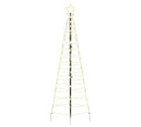 vidaXL Árbol de Navidad LED con estacas de Tierra Blanco Cálido 250 cm