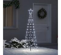 vidaXL Árbol de Navidad LED con estacas de tierra Blanco Frío 250 cm