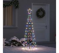 vidaXL Árbol de Navidad LED con estacas de tierra Multicolor 250 cm