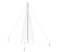 vidaXL Árbol de Navidad LED EKENAS 400 cm 800 LED Blanco Frío Acero