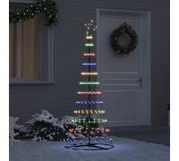 vidaXL Árbol de Navidad LED, multicolor, 180 cm, metal