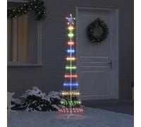 vidaXL Árbol de Navidad LED Multicolor 51 x 51 x 190 cm Metal