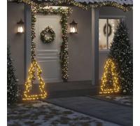 vidaXL Árbol de Navidad luces decorativas con estacas 115 LED 90 cm