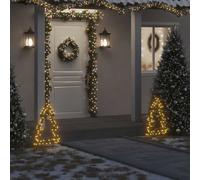 vidaXL Árbol de Navidad luces decorativas con estacas 80 LED 60 cm