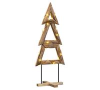 vidaXL Árbol de Navidad 149,5 cm Madera de teca maciza Marrón