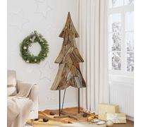vidaXL Árbol de Navidad Marrón 181,5 cm Madera de teca maciza