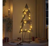vidaXL Árbol de Navidad 181 cm Marrón – Madera de teca maciza, rústico