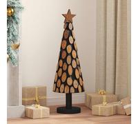 vidaXL Árbol de Navidad Marrón 90 cm Madera de teca maciza