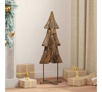 vidaXL Árbol de Navidad Marrón 90 cm Madera de teca maciza