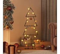 vidaXL Árbol de Navidad – Soporte decorativo para fiestas, metal negro 125 cm exterior