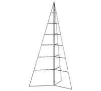 vidaXL Árbol de Navidad para Decoración, Adorno para Fiestas, Soporte Decorativo Navideño, Árbol para Hogar Exterior, Metal Negro 140 cm