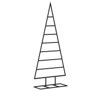 vidaXL Árbol de Navidad para decoración Metal Negro 125 cm