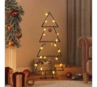 vidaXL Árbol de Navidad – Soporte decorativo para fiestas, metal negro 125 cm exterior