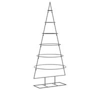 vidaXL Árbol de Navidad para decoración Metal Negro 150 cm