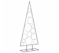 vidaXL Árbol de Navidad para decoración Metal Negro 150 cm