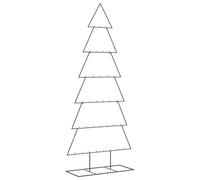 vidaXL Árbol de Navidad para decoración Metal Negro 180 cm