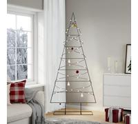 vidaXL Árbol de Navidad metálico para decorar, color , 210 cm