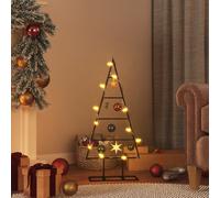 vidaXL Árbol de Navidad para Decoración, Adorno para Fiestas, Soporte Decorativo Navideño, Árbol para Hogar Exterior, Metal Negro 60 cm